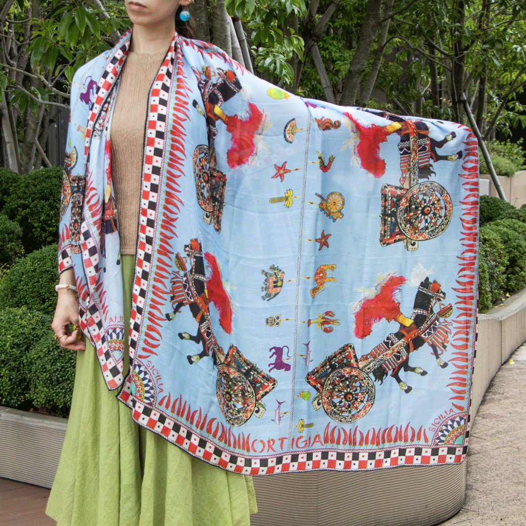 Tempo Hibiya イタリア製　日比谷ミッドタウン　カシミヤ混スカーフ Tempo Hibiya イタリア製 日比谷ミッドタウン カシミヤ混スカーフ